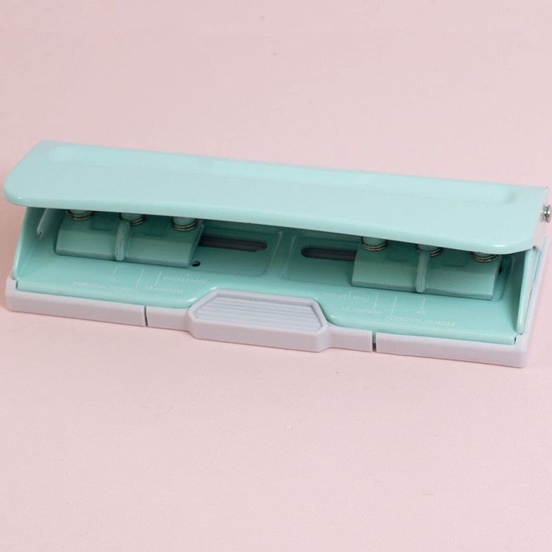 Craftelier - Turquoise Blue Adjustable 6-Hole Punch Compatible with Different