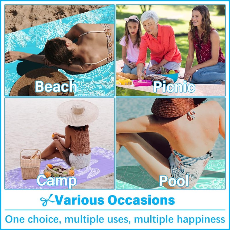 Vikumond Thin Turkish Beach Towel Lightweight Soft Cotton Extra Large