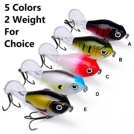 (A# Small) Artificial Minnow Bait with Carbide Hook & Plastic Body, Sharp Hook Jig Blade Spinner Fishing Lure for Bass Pike Trout Cod Bass Sea Fishing in 2 Sizes Options