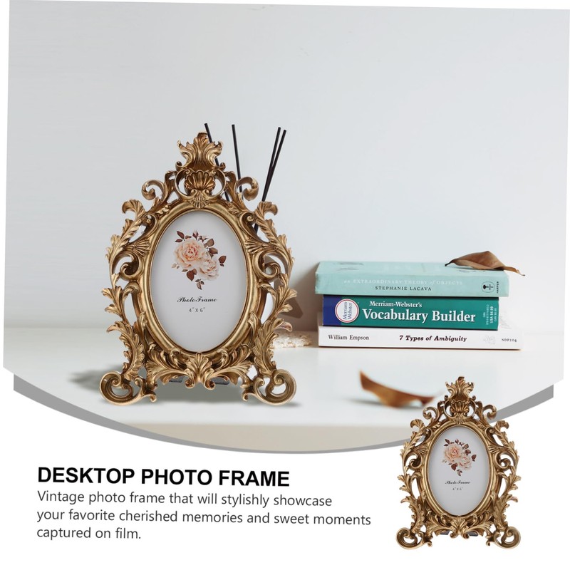 Ipetboom Retro Picture Frame European Style Resin Photo Holder for