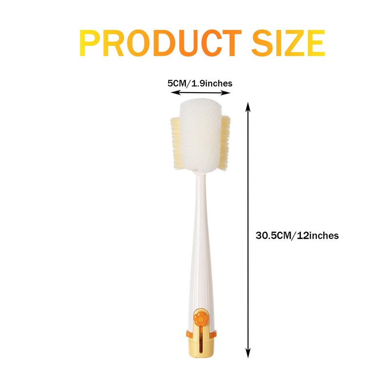CHENSHUO 5 in 1 Long Handle Cup Cleaning Brush,Multifunctional Cup