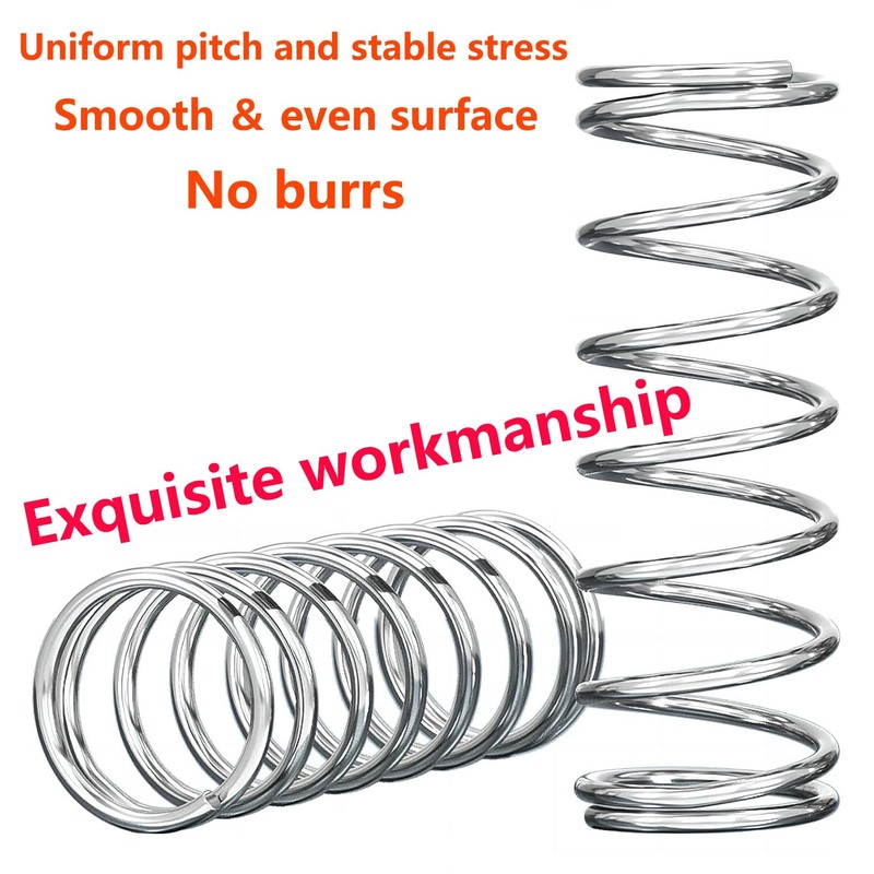 Qrity 10Pcs Coil Extended Compressed Spring, Compressed Springs, 304 Stainless