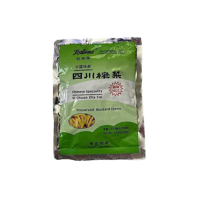 Sichuan Zha Cai (Preserved Mustard Stems) - Hot/Spicy - 3.53oz