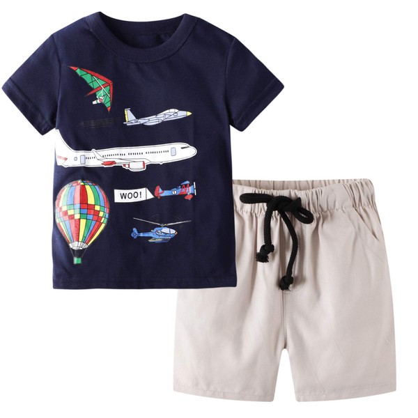 BIBNice Toddler Boy Clothes Kids Summer Cotton Outfits Little Boys