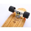 LMAI 27" Bamboo Wood Cruiser Complete Skateboard Longboard (Clear Grip)