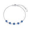 Philip Jones Dark Blue Crystal Chain Bracelet Created with Zircondia®