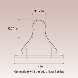 TOVVILD Silicone Replacement Nipple, Small Flow Nipples for Wide Neck Bottles, 0+ Months, 10 Count