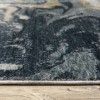 Homeroots 8' Navy Blue And Teal Abstract Runner Rug With