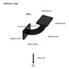 Handrail Brackets, 4 Pcs Heavy Duty Hand Rail Brackets, Black