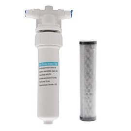 Westbrass F400 Under Sink In-Line Water Filter Unit and Cartridge for Instant Hot or Pure Water Dispenser Faucets
