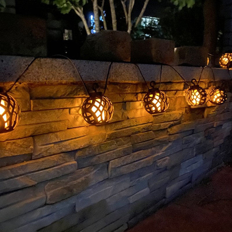 LED Simulation Solar Flame Light Garden Lights Solar String Lights