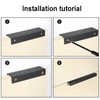 10Pcs Black Cabinet Handles Mount Finger Edge Pulls Hidden Drawers