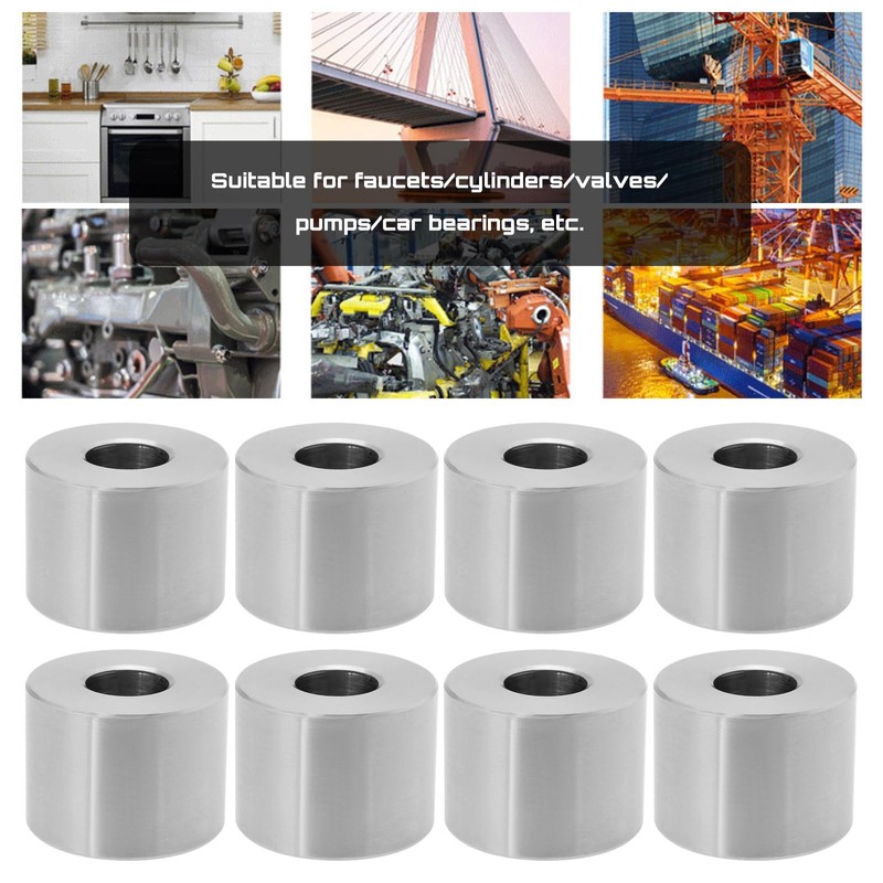 OTOTEC 8Pcs 304 Stainless Steel Spacer Sleeve M8 Unthreaded Bushing