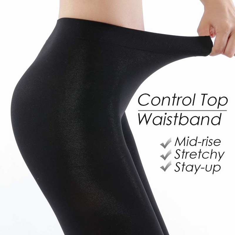G&Y 2 Pairs Ultra Opaque Tights for Women - 80D
