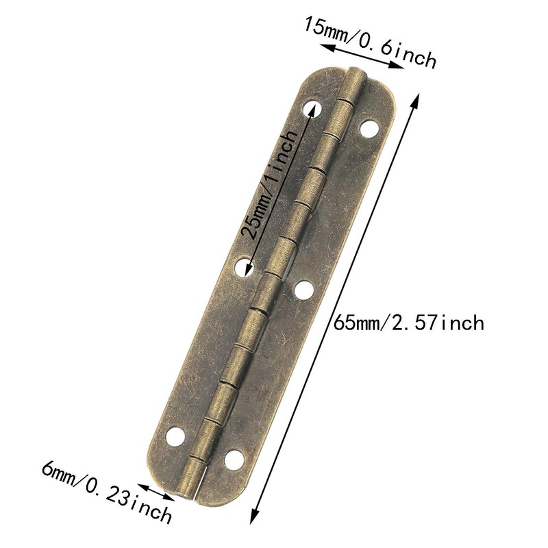ITROLLE 4PCS 180 Degree Long Bronze Plated Piano Hinges Wooden