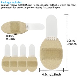 Lechengjia Acteso Neoprene Finger Clip Bracket - Damage Support for Mallet Finger and Broken Finger Clip Protection (Beige)