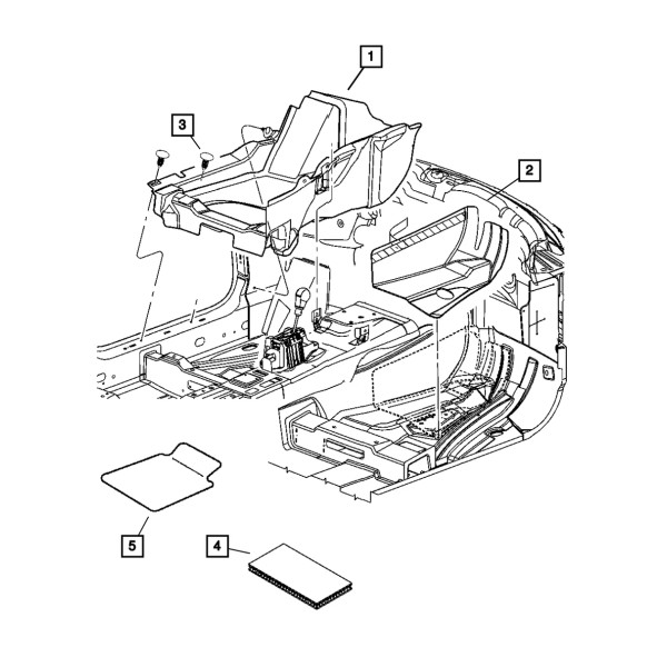 Mopar Genuine Mopar Tunnel Silencer Left 5112123AA