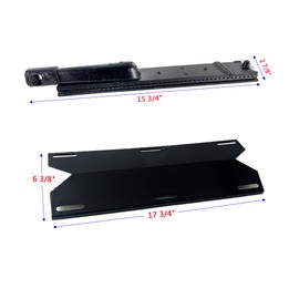 Direct Store Parts Kit DG246 Replacement for Jenn Air Gas Grill; Glen Canyon 720-0026,720-0145 Grill, Repair Kit Burner and Heat Plate- 3 Pack (Cast Iron Burner + Porcelain Steel Heat Plates) (3)