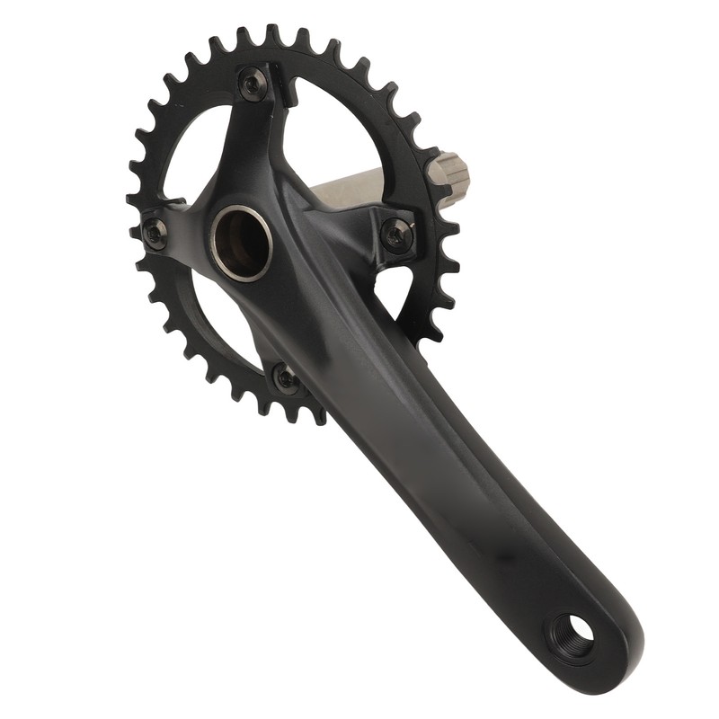34T Bike Crankset Hollow Integrated Single Speed Round Chainring Aluminium