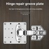 Hinge Repair Plate,10PCS Cabinet Hinge Repair Plate with Customized Screws,Stainless