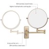 GURUN 8-Inch Double-Sided Wall Mount Makeup Mirror Antique Bronze with
