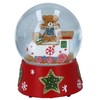 Musical Christmas Snow Globe 13cm - Gingerbread Teddy/Train