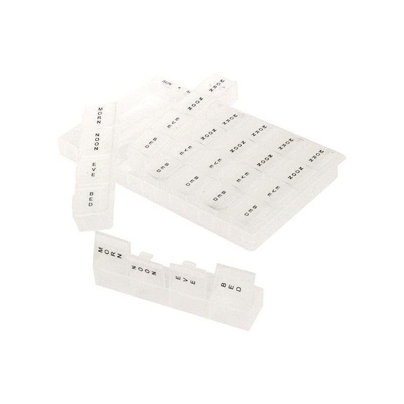 1st Care 7 Day Pill Box Organiser, White