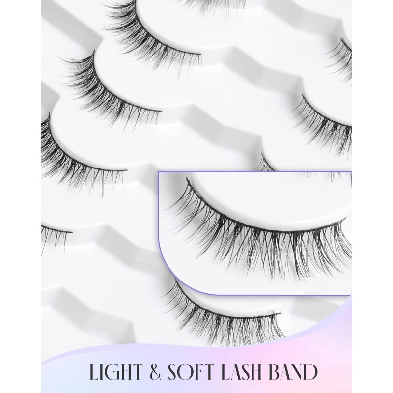 Ukrizi Natural Lashes Natural Eyelashes Short Eyelashes Natural Look False