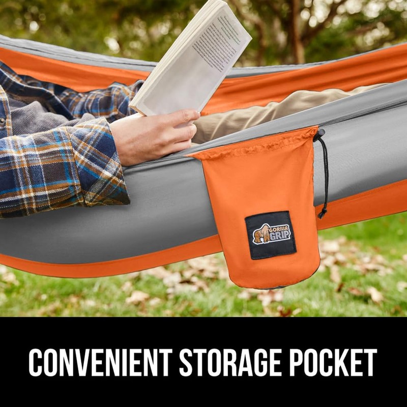 Gorilla Grip Durable Portable Camping Hammock, Holds 400lbs with Heavy