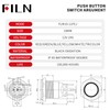 FILN 2PCS 19mm (3/4'') Momentary Push Button Switch 12V 24VDC