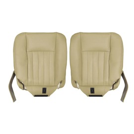 Zieichy Driver+Passenger Side Bottom Replacement Perforated Leather Seat Cover Tan Compatible with Lincoln Navigator 2005 2006，Not Suitable for 2003-2004