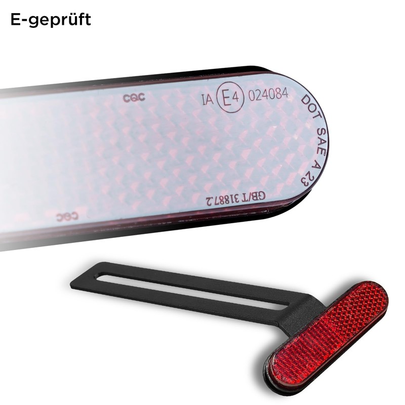 polarmotor Reflector Motorcycle Rear Reflector with Elbow Long T-Holder (Length