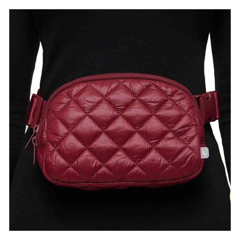 Lole - Quilt Pattern Belt Bag, Unisex, Red