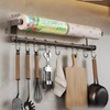 30cm Wall Mounted Kitchen Organizer Rack, Stainless Steel Utensil Holder