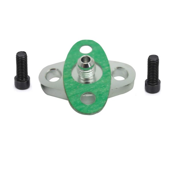 koxuyim Turbo Oil Feed Inlet Flange with Gasket 4-AN Adapter