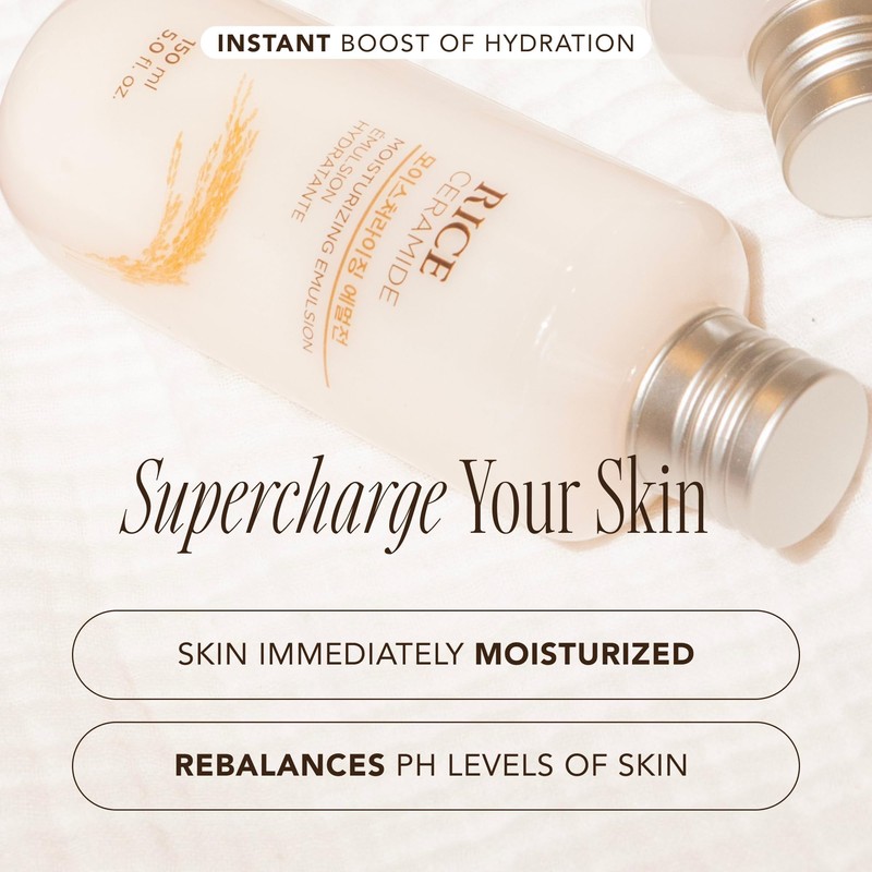 THE FACE SHOP Rice Ceramide Moisturizing Emulsion, Hydrating with Rice