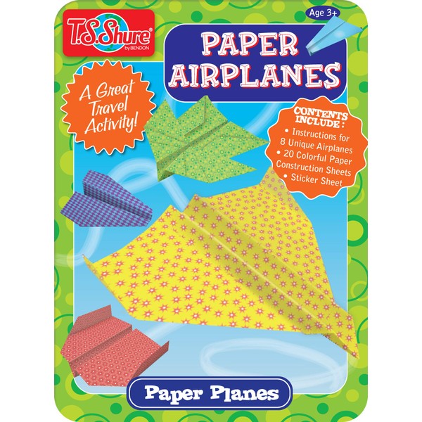 Bendon TS Shure Paper Airplanes Mini Activity Tin with 20