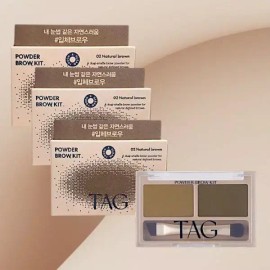 Tag 태그 파우더 브로우키트 2호 내추럴브라운 x 3개 / 아이브로우 Tag Powder Brow Kit No. 2 Natural Brown x 3 pcs / Eyebrow [Powder Brow Kit No. 2 Natural Brown x 3 pcs]