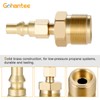 Propane Brass Adapter Quick Connect Fitting 1/4" Disconnect plug kit