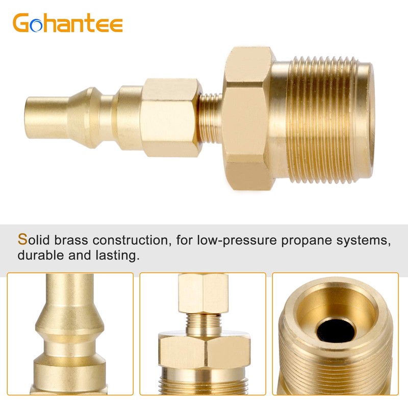Propane Brass Adapter Quick Connect Fitting 1/4" Disconnect plug kit