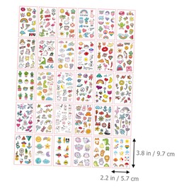 WOONEKY Cute Waterproof Body Stickers 60pcs for Girls DIY Temporary Decals for Parties Festivals and Events Fun Cartoon Design for Ages
