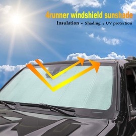 Front Windshield Sunshade - JeCar for 4runner Sunshade Car Sun Shade Heat Shield Custom-fit Sunshade Sun Visor Mat for 2017 2018 2019 2020 2021 2022 Toyota 4runner SUV