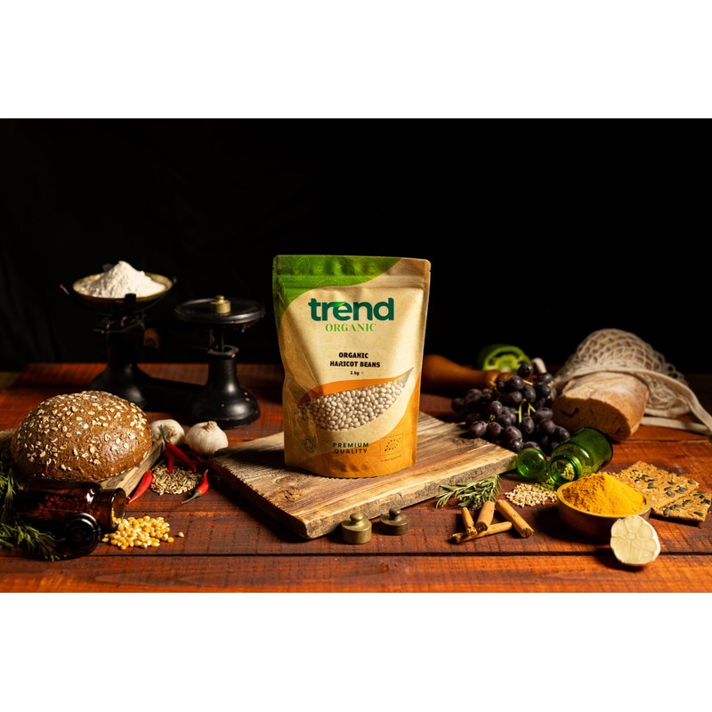 Trend Organic Haricot Beans Ideal for Salads, Soups, and Dips