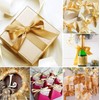 10mm Champagne Gold Satin Ribbon 22M ，Fabric Hair String Ribbon