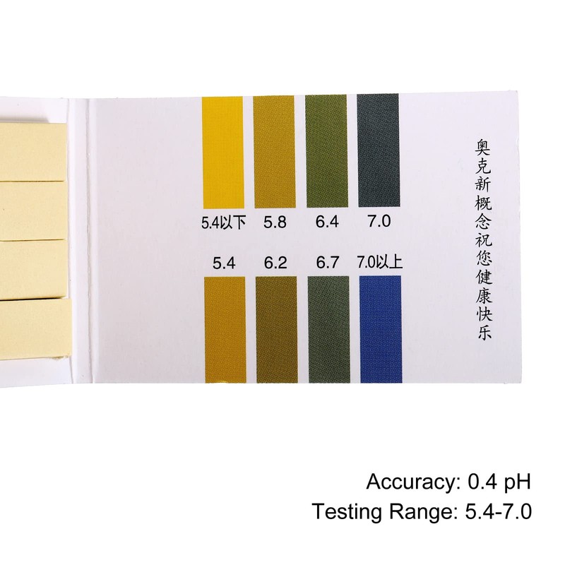 PATIKIL 2pcs PH Test Strips 5.4-7.0, 80 Indicator Papers, Litmus