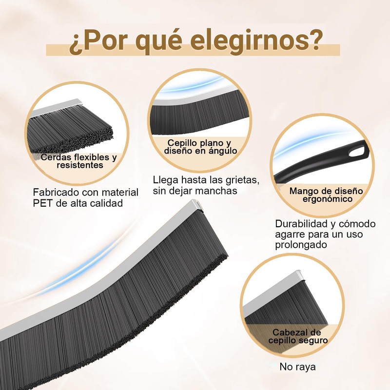 Cepillo de cerdas duras para grietas B000570AJJ – Set 5