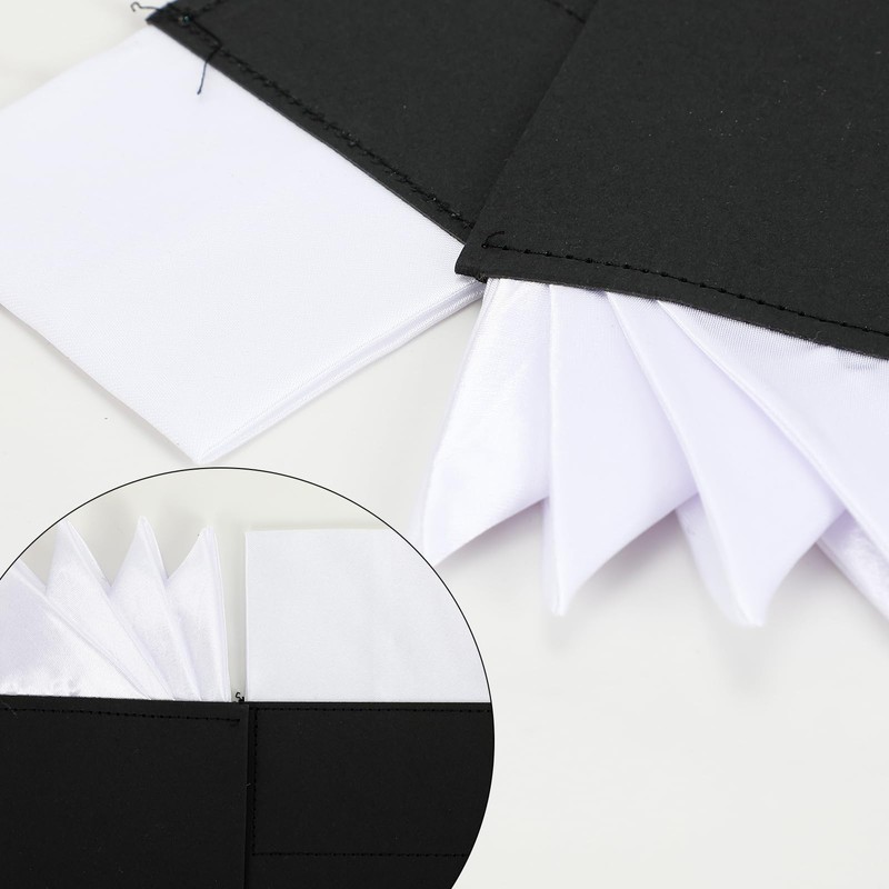 Prebafo Mens Pre-Folded Pocket Squares for Suits - 2PCS Elegant