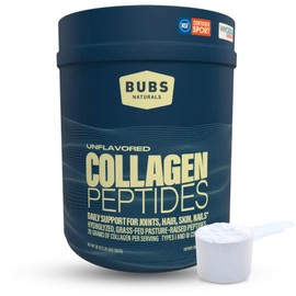 BUBS Naturals Collagen Peptides Powder, Collagen for Women & Men, Hydrolyzed Peptides, Unflavored Pasture Raised Grass Fed, Paleo Keto Friendly, Supports Hair Skin & Joint Health (20 oz) 28 Servings