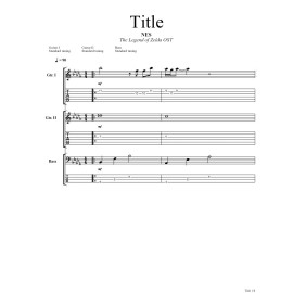 THE LEGEND OF ZELDA NES-ORIGINAL SOUND TRACK GUITAR & BASS TAB TABLATURE BOOK