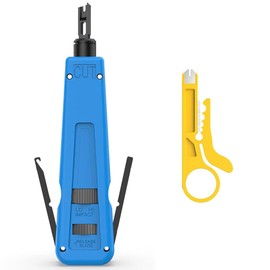 Greluma 1 piece punch down tool with 110/66 blades, 110 Ethernet keystone punch tool